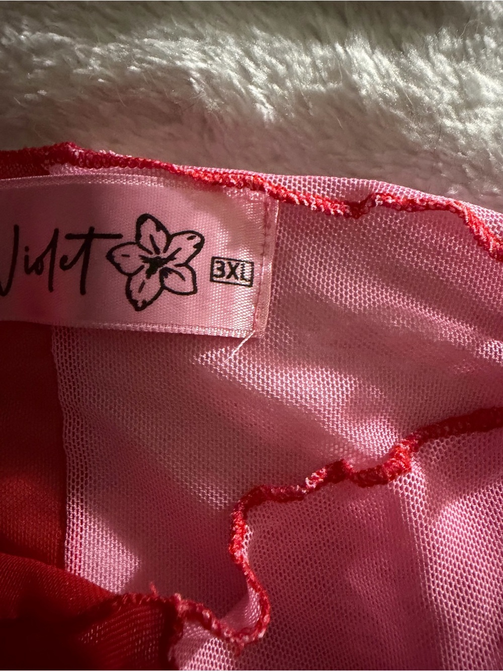 My Violet Half-Hearted Mesh Top - Picture 3 of 3